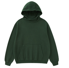 Fashion Fleece Technology Solid-color High-neck Hooded Men's Sweatshirt