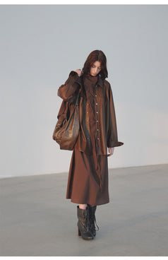 Fashionable And Casual Commuting A Two-Piece Long Dress