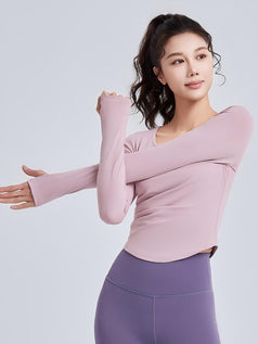 Sleeve-Less Hollow Pleated Sports Yoga Top
