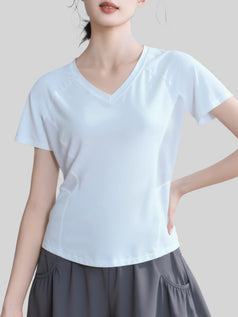 New Back Mesh Style Fitness Yoga Short Sleeves