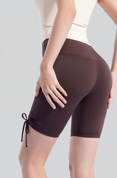 High-Waist Butt-Lifting Ruching 5-Inch Yoga Shorts