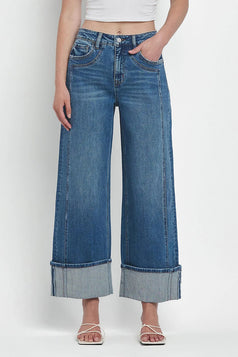 Summer Casual Fashion Straight Loose Washed Denim Pant for Women