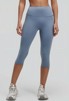 Women's Stretch Sports Hip High Waist Capri Pants Fitness Pants