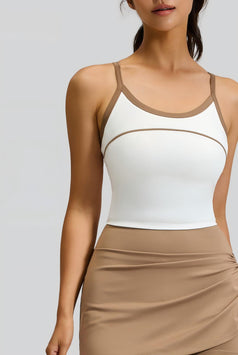 Women's Line Sense Vest One-piece Cup Yoga Bra Top