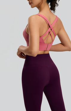 Cross-Design Elastic Fitness Yoga Bra