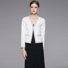 Temperament Slim Wool Fabric Short Jacket