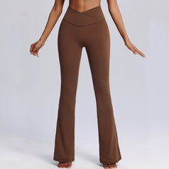 Women's High-Waisted Sporty Tight Wide-Leg Pants