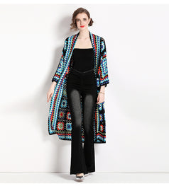 Travel Holiday Knitted Shawl Cardigan