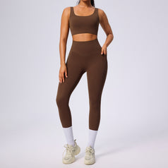 Women's High-Waist Slimming Abdominal Exercise Yoga Belt With Pocket Set