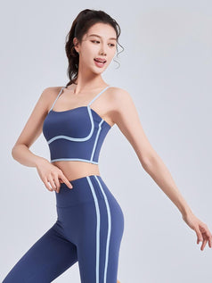 Women's Linear Outdoor Sports High Waist Slimming Suit