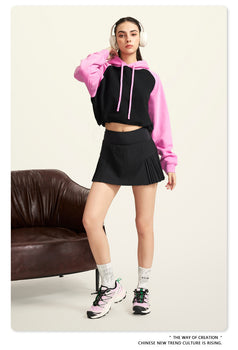 Summer Short-sleeved, Shoulder-length Hooded, Fashionable and Casual Commuting Sweatershirt