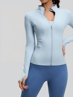 Sporty Figure-Hugging and Sheer Yoga Coat