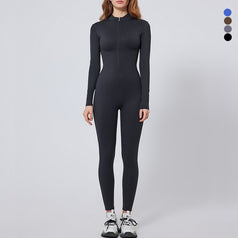 Long-Sleeved Tight-Fitting One-Piece Sports Yoga Suit For Women