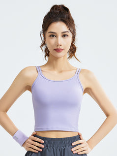 U-Shaped Yoga Striped Underwear with Built-in Padding