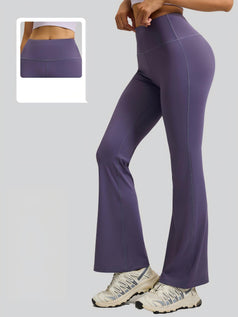 High-Waisted Sheer Athletic Yoga Flared Pants