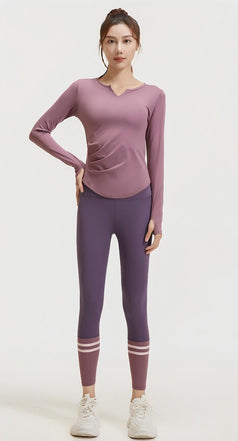 V-neck Stretch High-Waist Sports Yoga Set