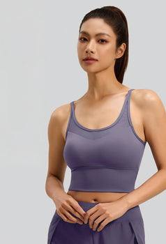 Beautiful Back Cross Gather Sports Fitness Thin Shoulder Bra