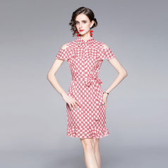 Off-the-Shoulder Peplum Temperament Dress Elegant Slimming Fish Tail Skirt
