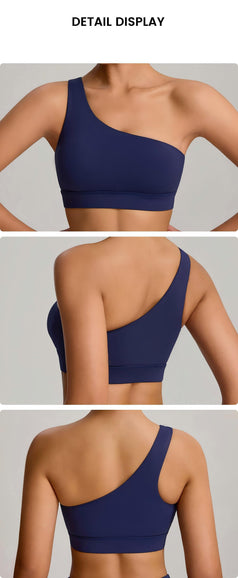 New-Style Women's One-Shoulder Design Tight-Fit Yoga Sports Vest