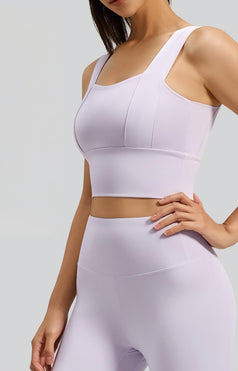 Fixed Cup Gathering Fitness Yoga Back Support Bra