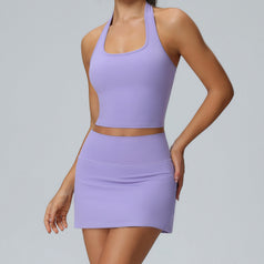 Tennis Sport Tight Yoga Set With Pockets For Women