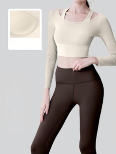 Naked Mesh Hollow Yoga Fitness Suit for Women