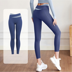Color-Matched Tight-Fitting Slimming Fitness Yoga Pants For Women