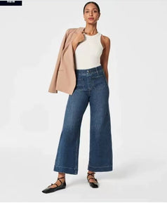 Summer Fashion Casual Low-Waist Straight Wide-Leg Denim Pant for Women