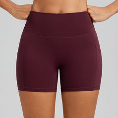 Women's Breathable Tight-Fit Sports Yoga Shorts With Pockets