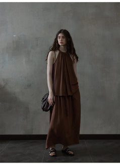 Tencel Flax Bud Casual, Comfortable And Adjusted Waist Women Skirt
