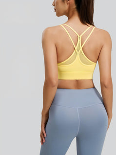 Net Fabric Back-Crossing Motion Yoga Vest
