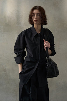 A Stylish, All-cotton, Slimming Commuting Cinched Waist Women Top