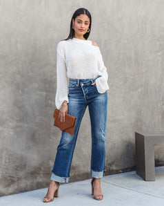 Summer Fashion Casual Versatile Washed Straight Denim Pant for Women