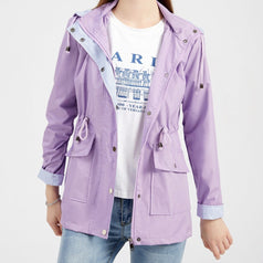Detachable Cap Windbreaker Women's Large Size Women's Coat