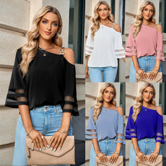New Women's Fashion Casual Solid Color Metal Buckle Single Shoulder Clothes
