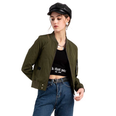 Stand-Up Collar Urban Casual Cotton Suit Bomber Jacket