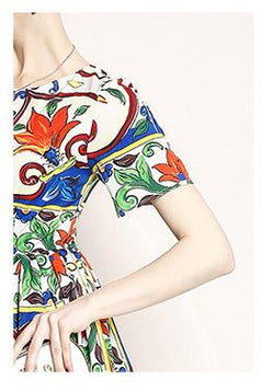 Vintage Printed Dress