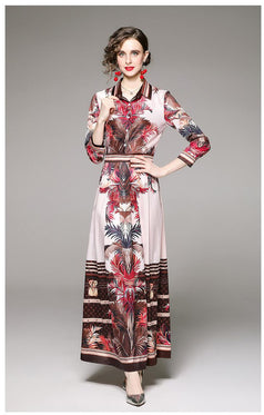 Fashion Waist Slimming Positioning Print with Belt