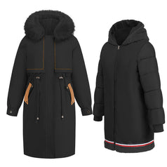 Parker Cotton Clothing 2023 Winter Mid-length Warm Zipper Coat Fur Collar Fleece Jacket