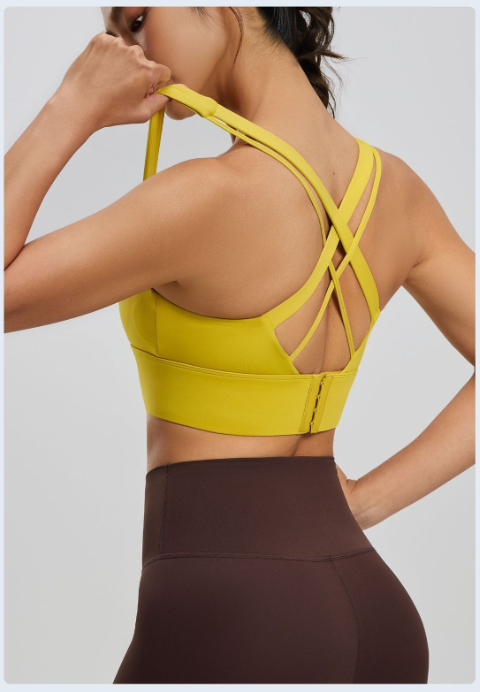 Cross-Design Elastic Fitness Yoga Bra