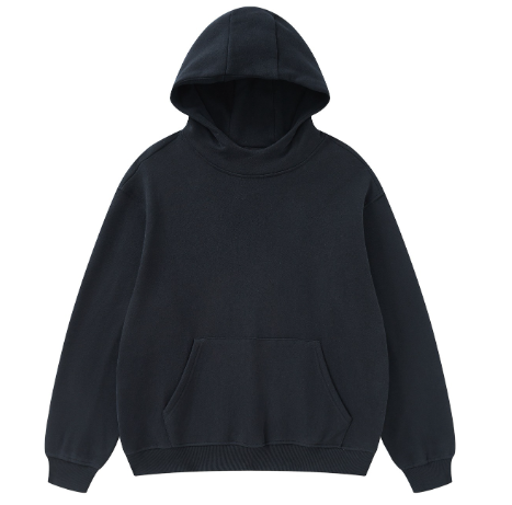Fashion Fleece Technology Solid-color High-neck Hooded Men's Sweatshirt