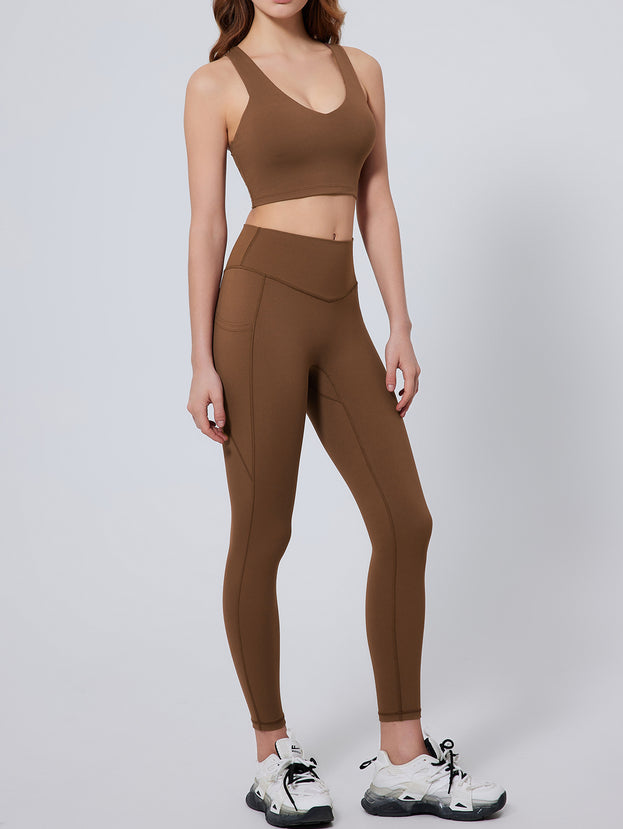 Women's high-waist tight yoga pants for plus-size fitness with pocket3