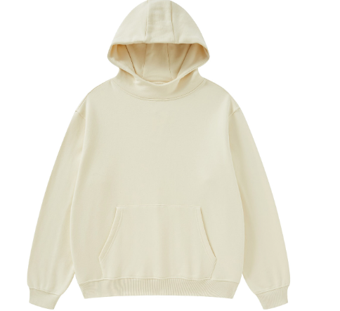 Fashion Fleece Technology Solid-color High-neck Hooded Men's Sweatshirt