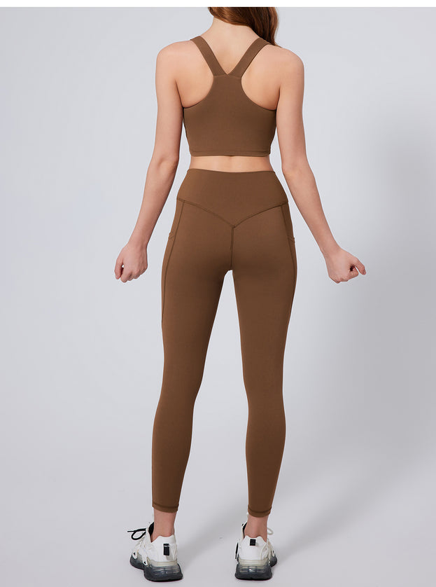 Women's high-waist tight yoga pants for plus-size fitness with pocket3