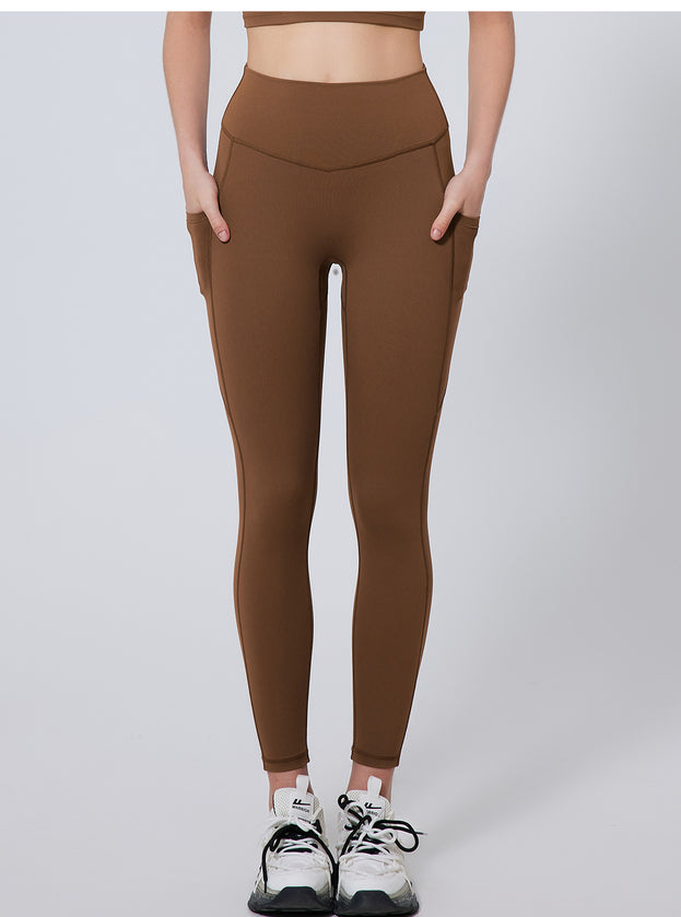 Women's high-waist tight yoga pants for plus-size fitness with pocket3