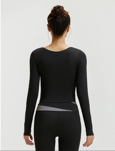 Multi-Color Long-Sleeved Tight-Fitting Sports Yoga Top