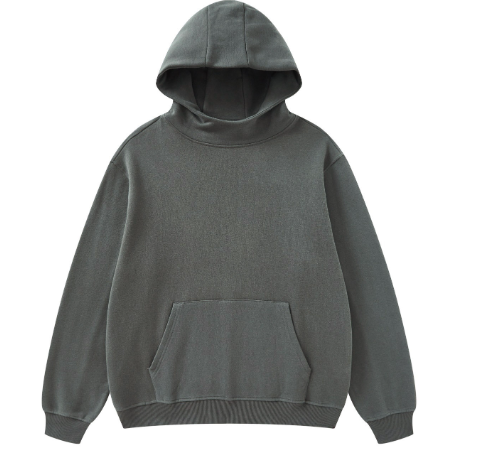 Fashion Fleece Technology Solid-color High-neck Hooded Men's Sweatshirt