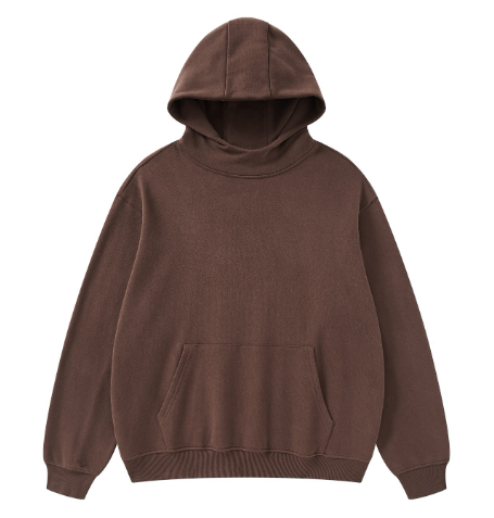 Fashion Fleece Technology Solid-color High-neck Hooded Men's Sweatshirt