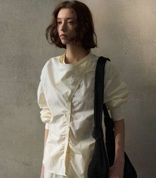 Summer Casual Loose Commuting Round-neck Simple Long-sleeved Women Blouse