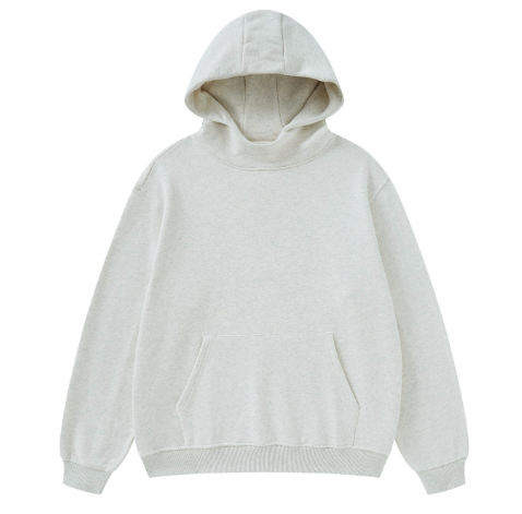 Fashion Fleece Technology Solid-color High-neck Hooded Men's Sweatshirt